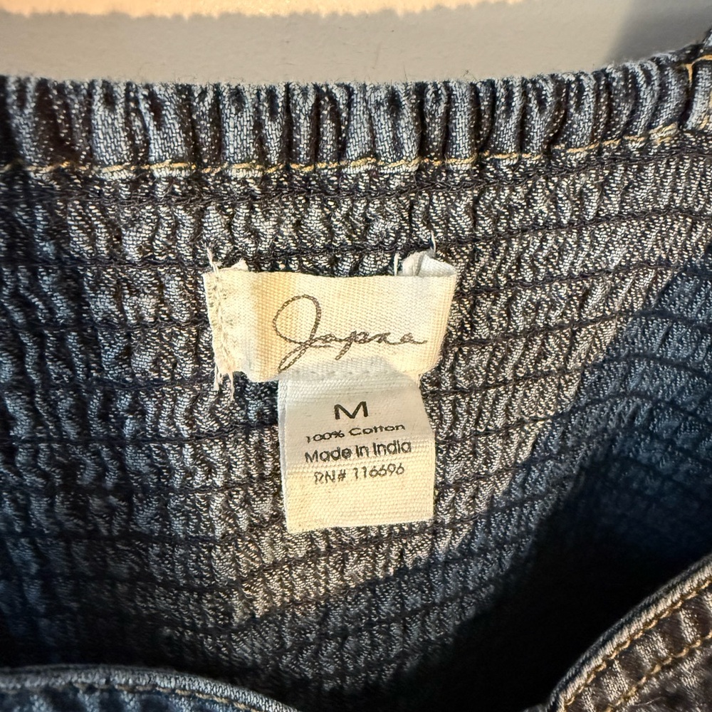 Japna Dark Blue Denim Mini Dress - Size M - Picture 3 of 3
